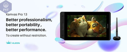 HUION KAMVAS Pro 13 GT-133 Pen Display Digital Graphic Tablet Monitor Battery-Free 8192 levels Pen Drawing Monitor Tilt Function - PST PS Tradings