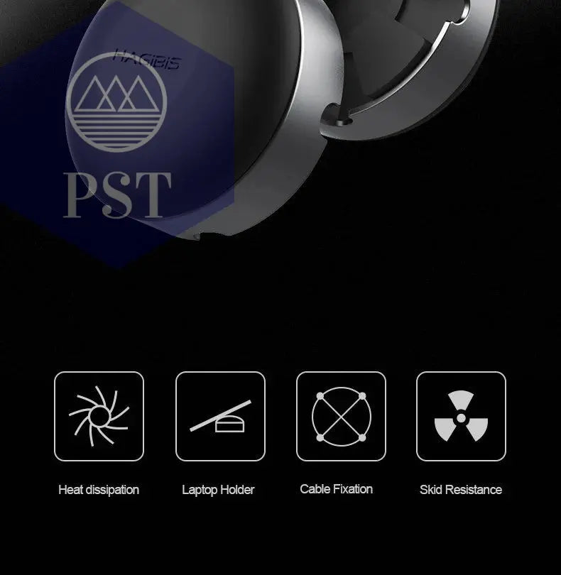 Hagibis Laptop Stand Portable Cooling Pad For MacBook Laptop Portable Cool Ball Heat Dissipation Skidproof Pad Cooler Stand - PST PS Tradings