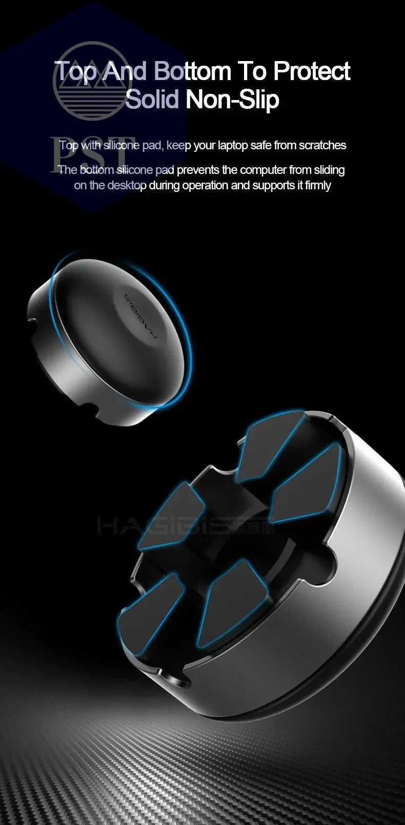 Hagibis Laptop Stand Portable Cooling Pad For MacBook Laptop Portable Cool Ball Heat Dissipation Skidproof Pad Cooler Stand - PST PS Tradings