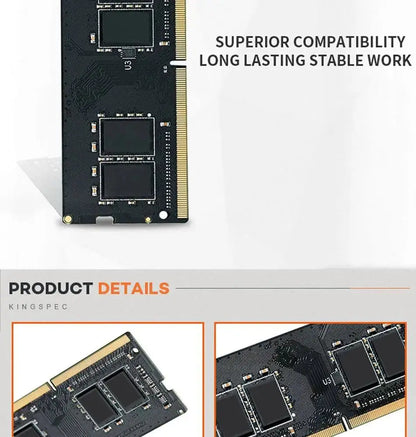 KingSpec Memory Ram DDR4 8GB 16GB 32GB 3200MHz 2666MHz 3200 MHz RAM for Laptop Notebook Memoria RAM DDR4 1.2V Laptop RAM       PST PS Tradings