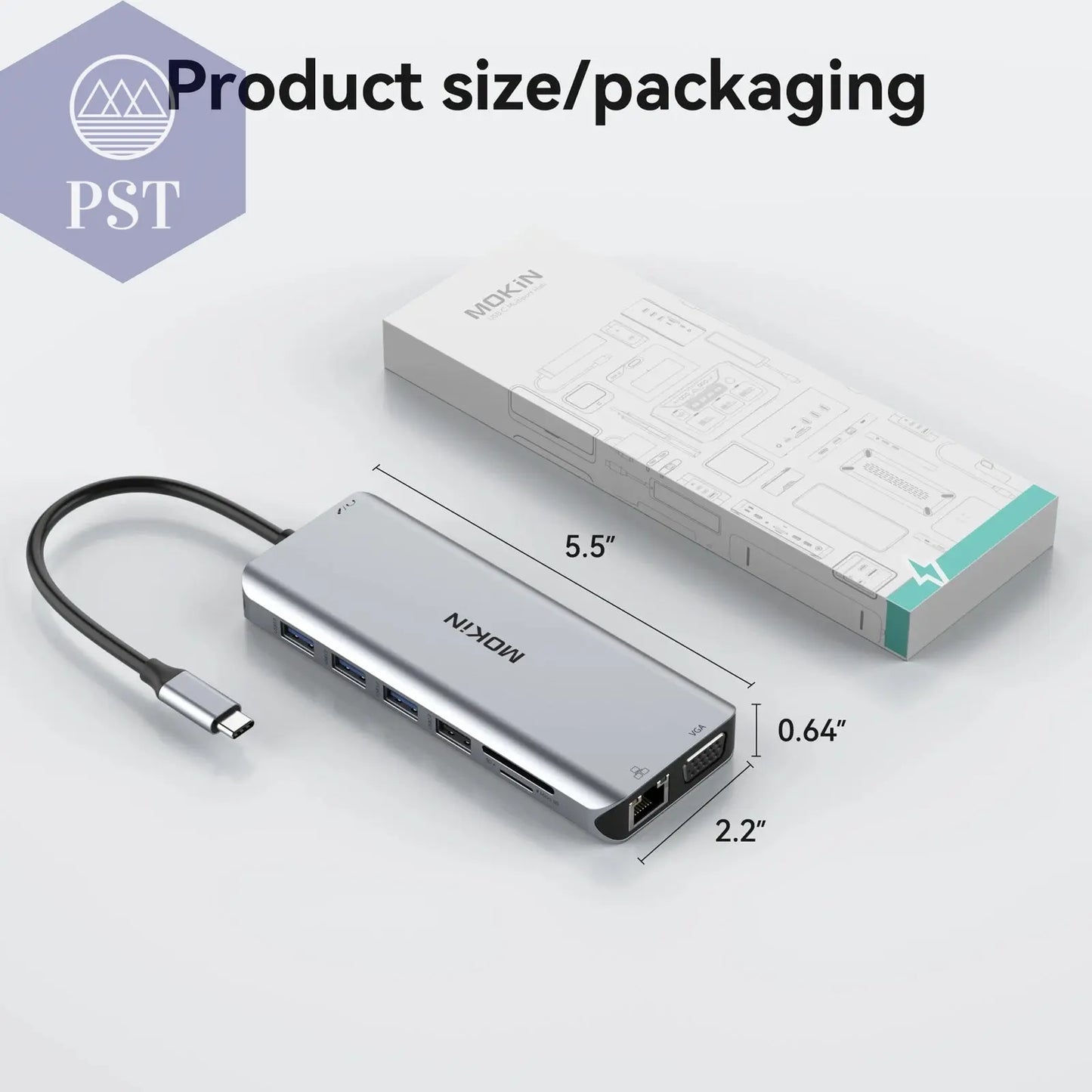 MOKiN 14-in-1 USB C Hub mit HDMI und VGA PST PS Tradings  PST PS Tradings  PST PS Tradings