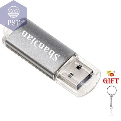 New Portable USB Flash Drives Free Custom Logo Metal Pen Drive With Key Chain Memory Stick 64GB/32GB/16GB/8GB/4GB Pendrive U Di - PST PS Tradings