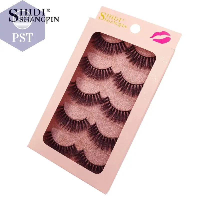 SHIDISHANGPIN 5 Pairs Eyelashes Natural Mink Eyelashes Fluffy 3D Mink Lashes Thick False Eyelashes Makeup Fake Eyelashes cilios PST PS Tradings  PST PS Tradings 5pairs-G904-lashes PST PS Tradings
