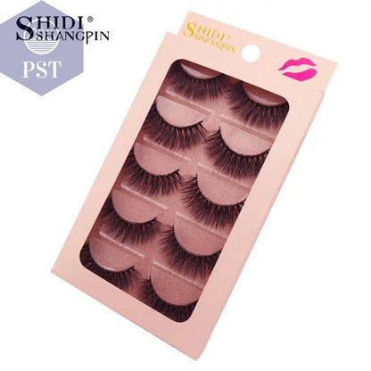 SHIDISHANGPIN 5 Pairs Eyelashes Natural Mink Eyelashes Fluffy 3D Mink Lashes Thick False Eyelashes Makeup Fake Eyelashes cilios PST PS Tradings  PST PS Tradings 5pairs-G905-lashes PST PS Tradings
