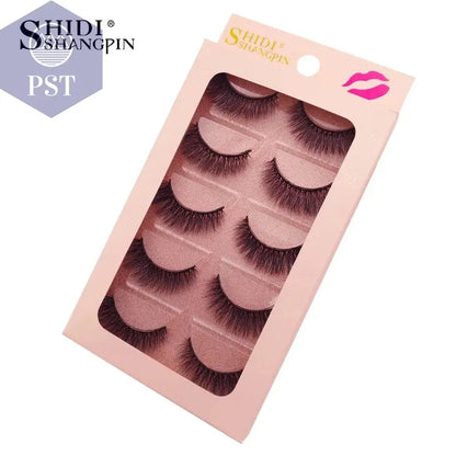SHIDISHANGPIN 5 Pairs Eyelashes Natural Mink Eyelashes Fluffy 3D Mink Lashes Thick False Eyelashes Makeup Fake Eyelashes cilios PST PS Tradings  PST PS Tradings 5pairs-G906-lashes PST PS Tradings