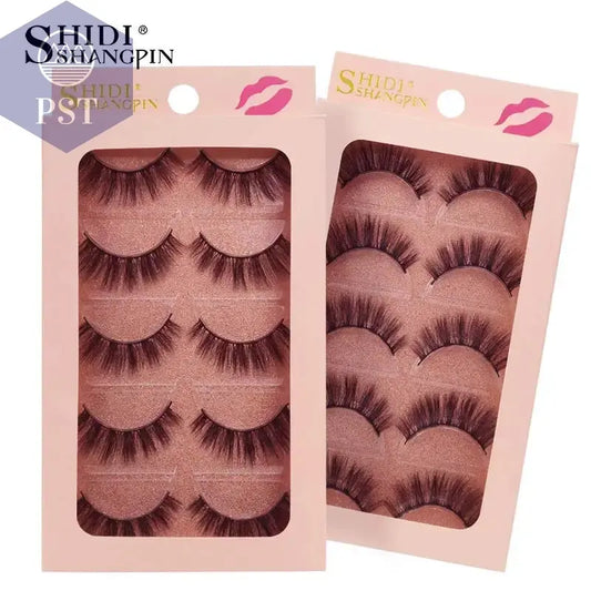 SHIDISHANGPIN 5 Pairs Eyelashes Natural Mink Eyelashes Fluffy 3D Mink Lashes Thick False Eyelashes Makeup Fake Eyelashes cilios PST PS Tradings  PST PS Tradings  PST PS Tradings