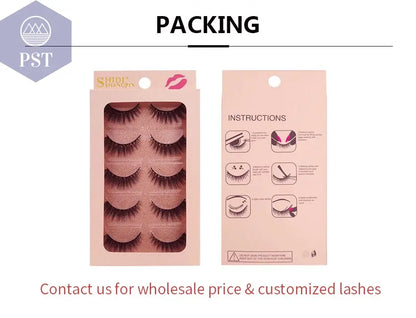 SHIDISHANGPIN 5 Pairs Eyelashes Natural Mink Eyelashes Fluffy 3D Mink Lashes Thick False Eyelashes Makeup Fake Eyelashes cilios PST PS Tradings  PST PS Tradings  PST PS Tradings