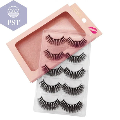 SHIDISHANGPIN 5 Pairs Eyelashes Natural Mink Eyelashes Fluffy 3D Mink Lashes Thick False Eyelashes Makeup Fake Eyelashes cilios PST PS Tradings  PST PS Tradings  PST PS Tradings