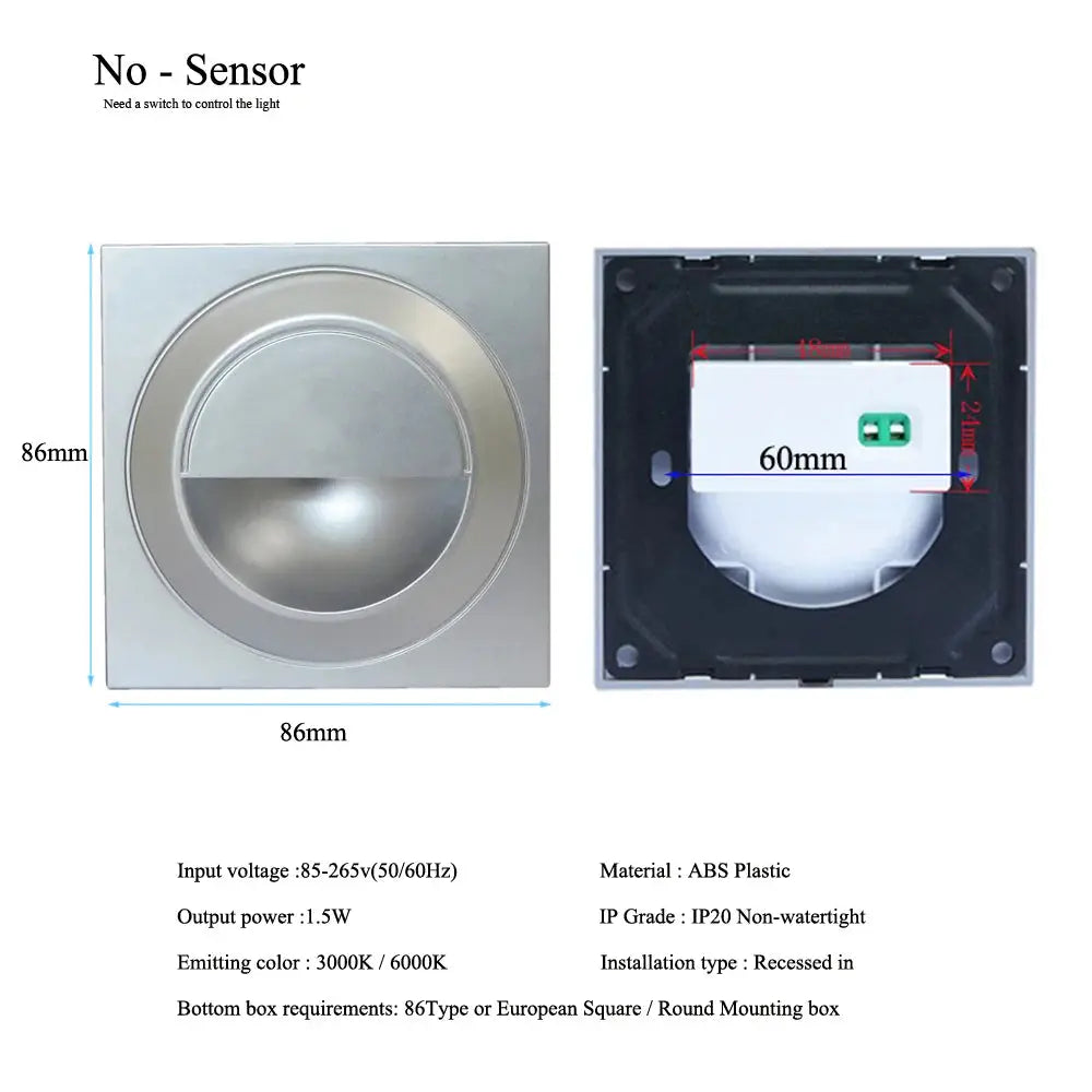 Einbau in LED-Treppen licht 85-265V Wand leuchte Beleuchtung Schritt Treppe Gang Lampen warm kühl weiß Keller Durchgang Fuß lichter       PST PS Tradings