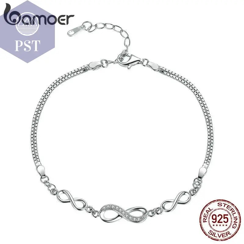 Silbernes Infinity Love Kettenglied PST PS Tradings  PST PS Tradings  PST PS Tradings Silbernes Infinity Love Kettenglied