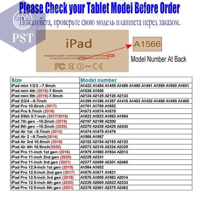 Smart Cover For iPad Mini 1 2 3 4 5 6 7.9 inch Ultra Slim PU Leather Case + PC translucent back case for Apple ipad mini 5 4 3 2 - PST PS Tradings