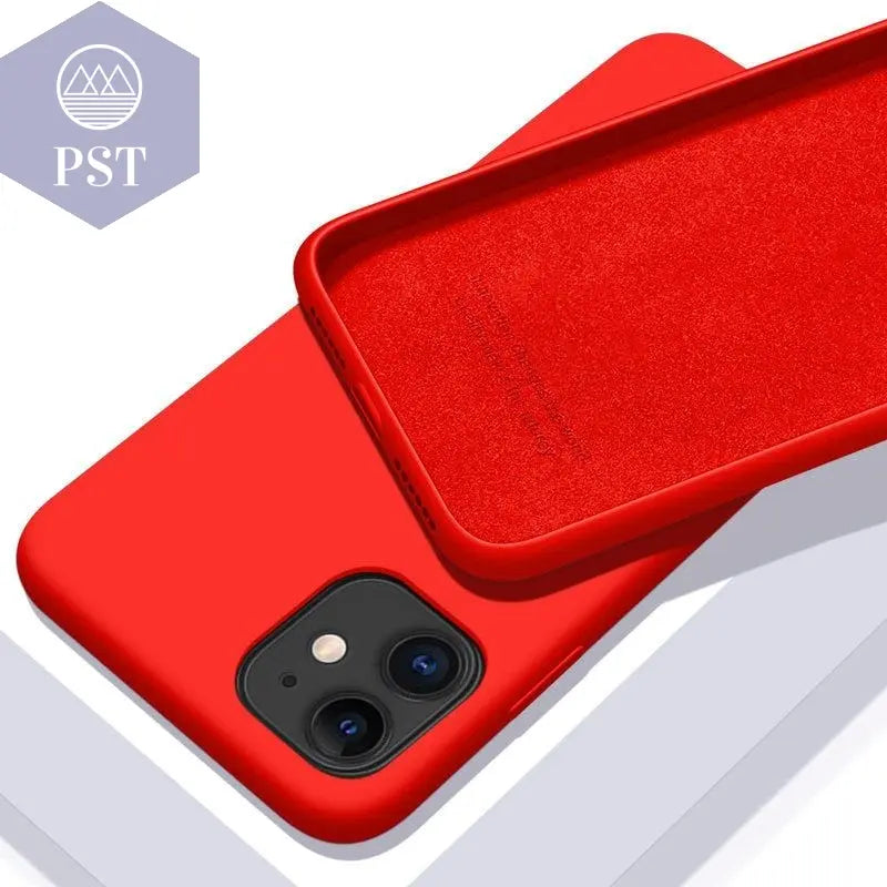 Solid Color Soft Silicone Case for iPhone      iPhone-7-Red PST PS Tradings