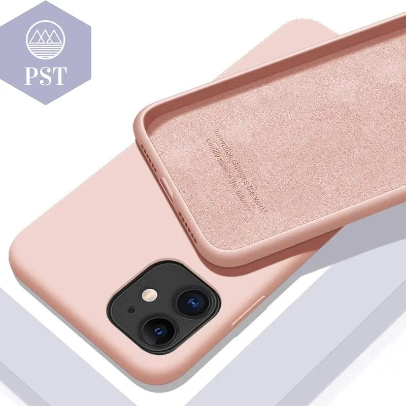 Solid Color Soft Silicone Case for iPhone      iPhone-8-Pink PST PS Tradings