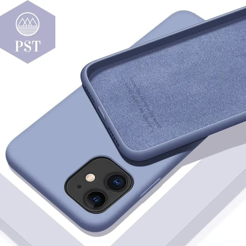 Solid Color Soft Silicone Case for iPhone      iPhone-SE-2020-Lavender-Grey PST PS Tradings