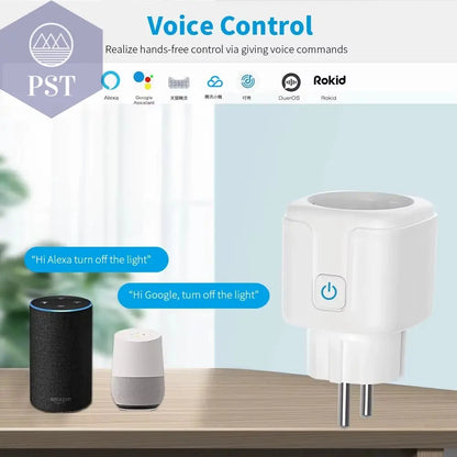 Tuya Smart Home Buchse Wifi 20A Eu Stecker Steckdose Fernbedienung Timer Power Monitor Unterstützung Stimme Google Home Alexa PST PS Tradings  PST PS Tradings  PST PS Tradings Tuya Smart Home Buchse Wifi 20A Eu Stecker Steckdose Fernbedienung Timer Power Monitor Unterstützung Stimme Google Home Alexa