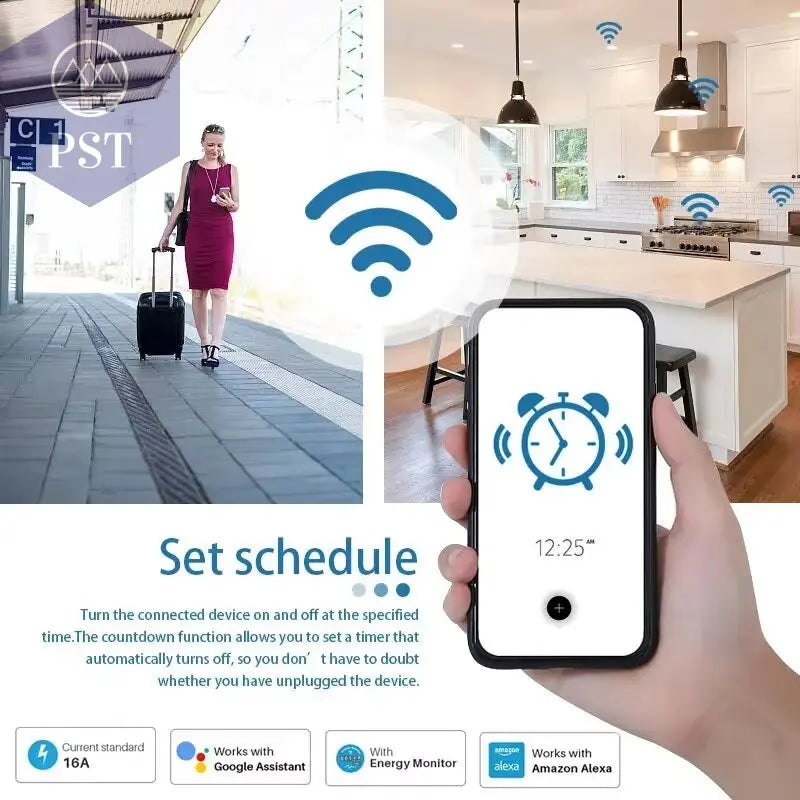 Tuya Smart Home Buchse Wifi 20A Eu Stecker Steckdose Fernbedienung Timer Power Monitor Unterstützung Stimme Google Home Alexa PST PS Tradings  PST PS Tradings  PST PS Tradings Tuya Smart Home Buchse Wifi 20A Eu Stecker Steckdose Fernbedienung Timer Power Monitor Unterstützung Stimme Google Home Alexa