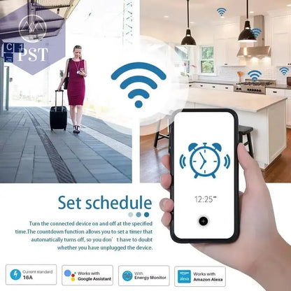 Tuya Smart Home Buchse Wifi 20A Eu Stecker Steckdose Fernbedienung Timer Power Monitor Unterstützung Stimme Google Home Alexa PST PS Tradings  PST PS Tradings  PST PS Tradings Tuya Smart Home Buchse Wifi 20A Eu Stecker Steckdose Fernbedienung Timer Power Monitor Unterstützung Stimme Google Home Alexa