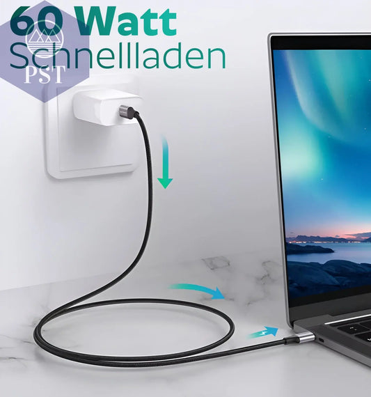 USB-C Ladekabel 1M 2M 3M Kabel 60W Schnellladekal USB C zu USB C PST PS Tradings  PST PS Tradings  PST PS Tradings