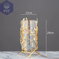 Vase golden Glas Metall Tulpenvase Moderner Stil PST PS Tradings Deko PST PS Tradings S PST PS Tradings Vase golden Glas Metall Tulpenvase Moderner Stil Deko
