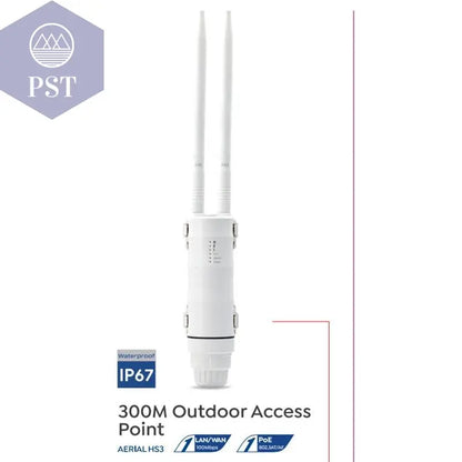 Wavlink N300 High Power Outdoor Weatherproof 30dbm Wireless Wifi Router/AP Repeater/Extender 2.4G 15KV Outer Detachable Antenna - PST PS Tradings