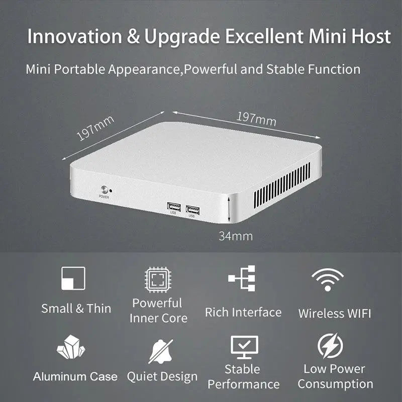XCY Mini PC Computer Intel Core i5 4200U 3317U i7 4500U J1900 Win10 Win11 Linux Ubuntu Office Desktop HTPC Personal Computer       PST PS Tradings