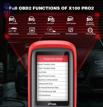 XTOOL X100 Pro2 OBD2 Automotive Scanner Key Programmer with EEPROM Adapter Code Reader Car Diagnostic Tools Lifetime Free Update - PST PS Tradings