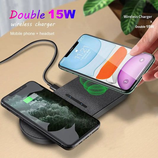 2 in 1 Dual Wireless Fast Charging Pad       PST PS Tradings